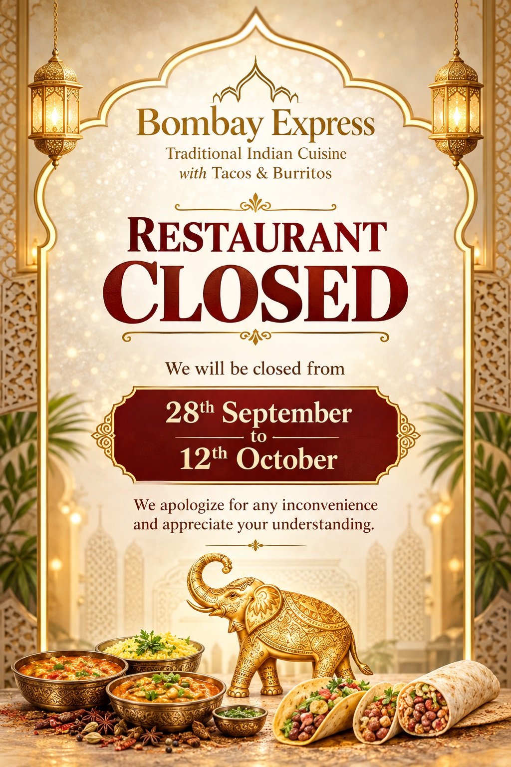Authentic Chicken Biryani at Bombay Express